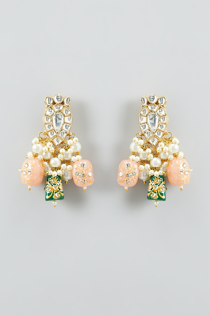 Gold Plated Semi-Precious Stones Necklace Set by Shlok Jewels at Pernia's Pop Up Shop