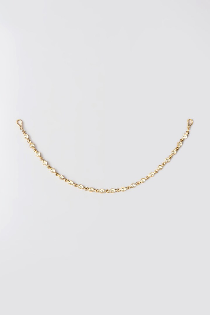 Gold Plated Kundan Polki Headband by Shlok Jewels