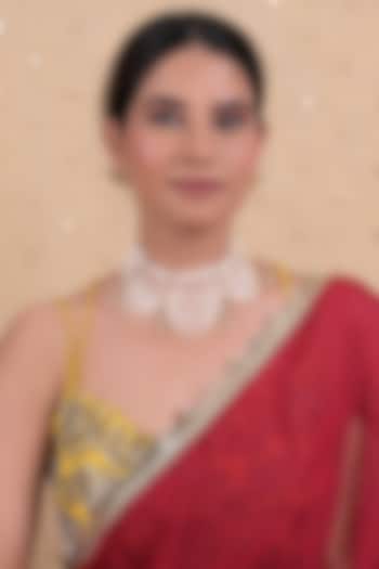 Gold Plated Jadau Kundan Polki Necklace Set by Shlok Jewels at Pernia's Pop Up Shop