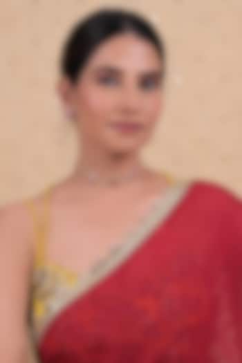 Gold Plated Pink Jadau Kundan Polki Choker Necklace Set by Shlok Jewels at Pernia's Pop Up Shop