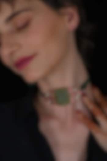 Gold Plated Multi-Colored Jadau Kundan Polki Choker Necklace Set by Shlok Jewels at Pernia's Pop Up Shop