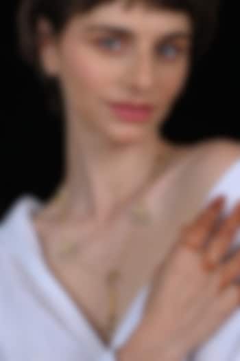 Gold Plated Green Jadau Kundan Polki Long Necklace by Shlok Jewels at Pernia's Pop Up Shop