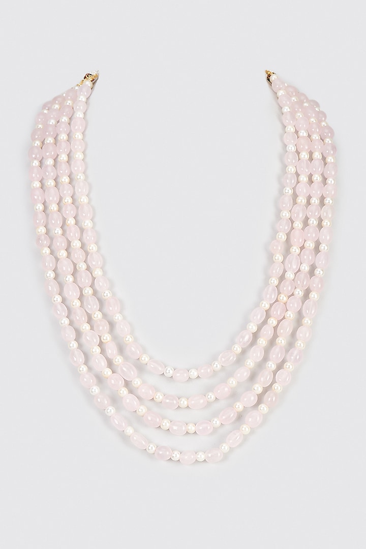 Gold Plated Semi Precious Stone Mala by Shlok Jewels Men at Pernia's Pop Up Shop