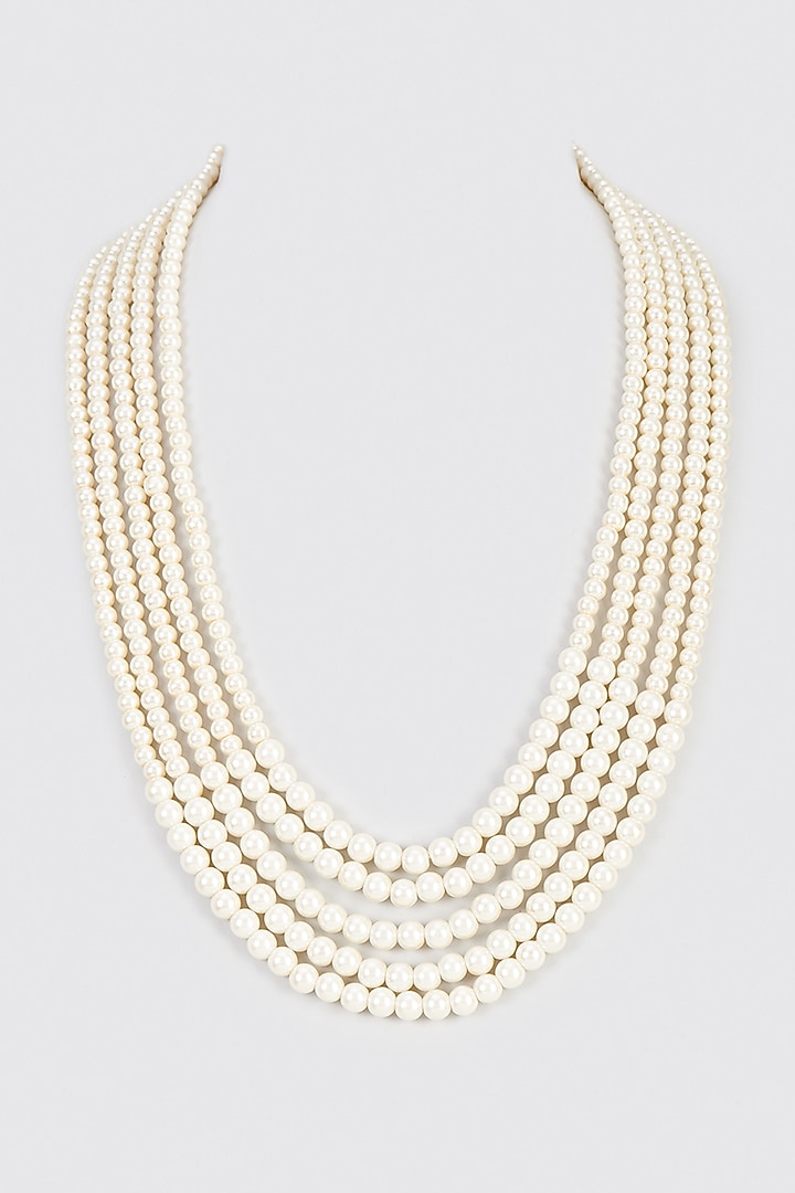 Gold Plated Semi Precious Stone Mala by Shlok Jewels Men at Pernia's Pop Up Shop