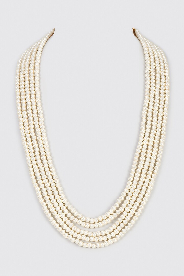 Gold Plated Semi Precious Stone Mala by Shlok Jewels Men at Pernia's Pop Up Shop