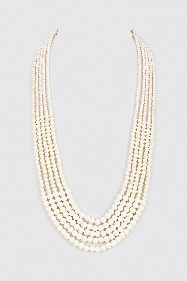 Gold Plated Semi Precious Stone Mala by Shlok Jewels Men at Pernia's Pop Up Shop