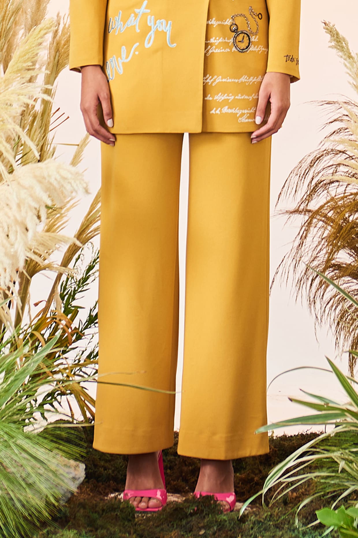 Mango 2024 yellow pants