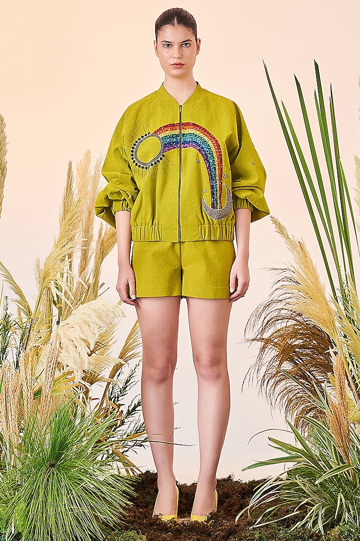Bumblebee Embroidered Co-Ord Set by Shahin Mannan at Pernia's Pop Up Shop