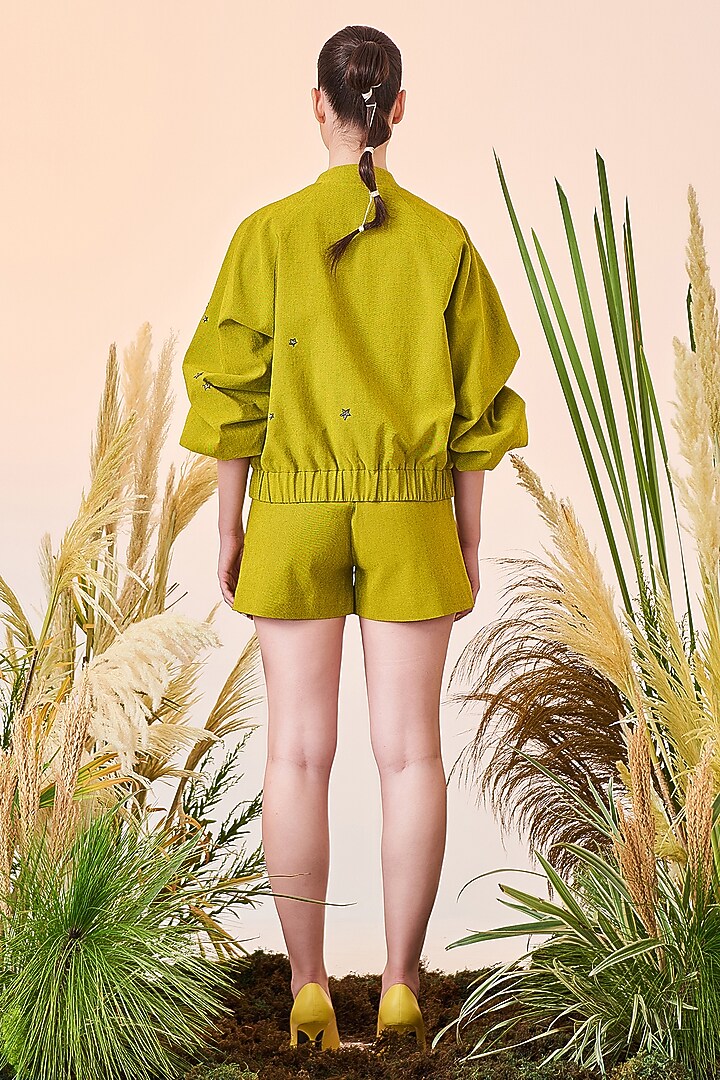 Bumblebee Embroidered Bomber Jacket by Shahin Mannan at Pernia's Pop Up Shop