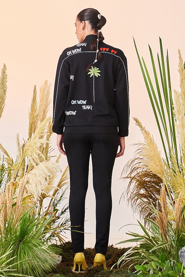 Black Jersey Pant Set by Shahin Mannan at Pernia's Pop Up Shop