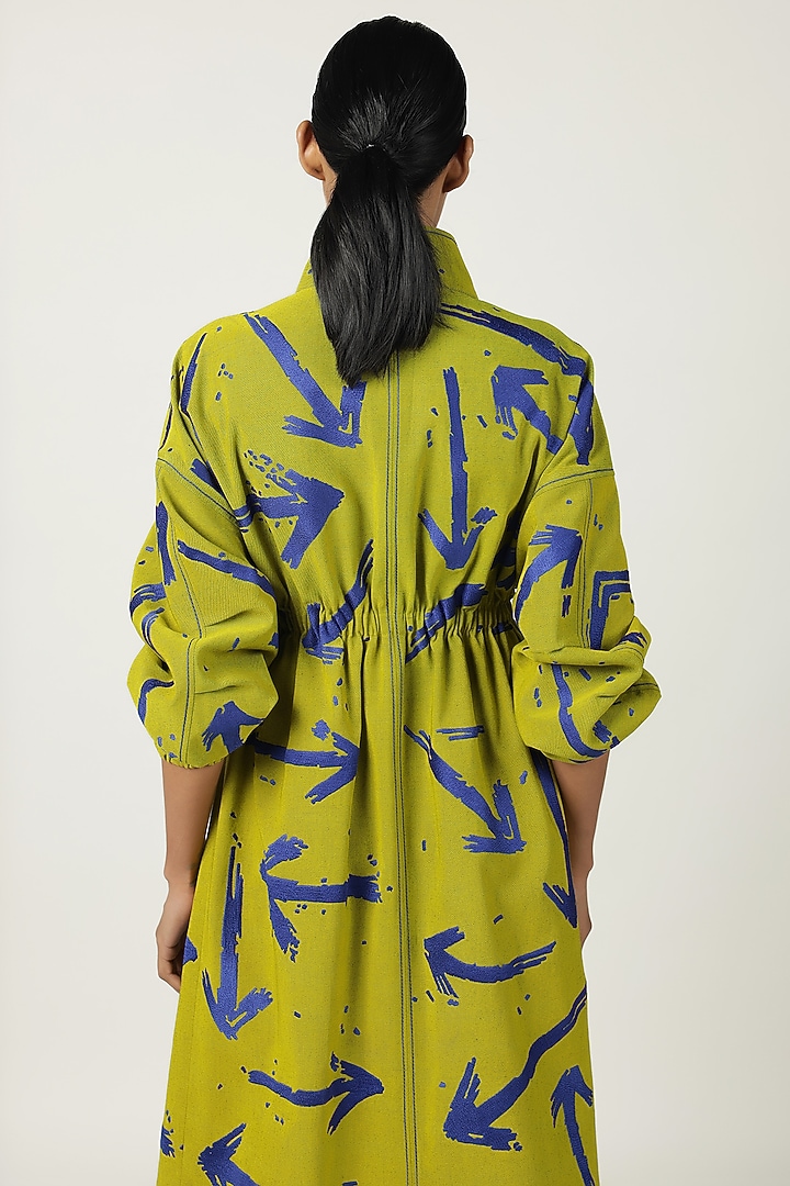 Pernia's Pop Up Shop - Shahin Mannan Women Bumble Bee Denim Embroidered Dress