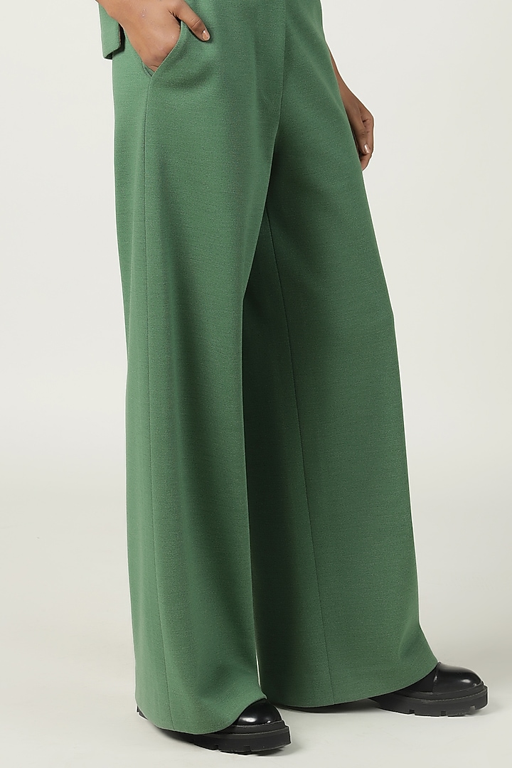 Jade Green Jersey Pant Set by Shahin Mannan at Pernia's Pop Up Shop