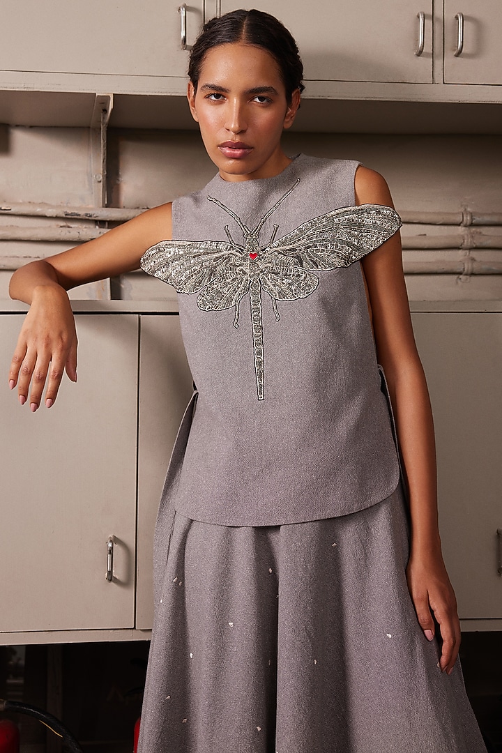 Grey Melange Overlay by Shahin Mannan at Pernia's Pop Up Shop