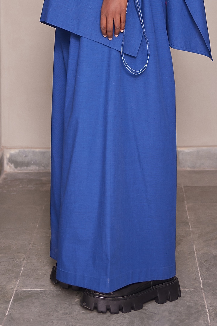 Ink Blue Poplin Co-Ord Set by Shahin Mannan at Pernia's Pop Up Shop