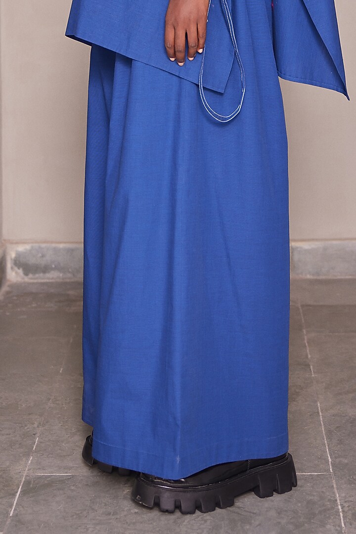 Ink Blue Poplin Pants by Shahin Mannan at Pernia's Pop Up Shop
