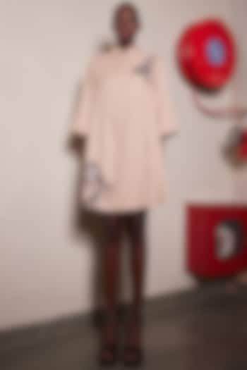 Warm Sand-Colored Tencel Twill Tunic by Shahin Mannan at Pernia's Pop Up Shop