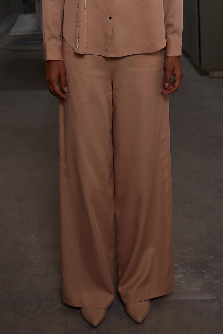 Warm Sand-Colored Tencel Twill Co-Ord Set by Shahin Mannan at Pernia's Pop Up Shop