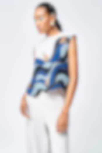Light Grey Double Crepe Top by Shahin Mannan at Pernia's Pop Up Shop