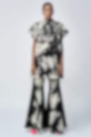 Grey Cloud Wash Thick Denim Oversized T-shirt by Shahin Mannan at Pernia's Pop Up Shop