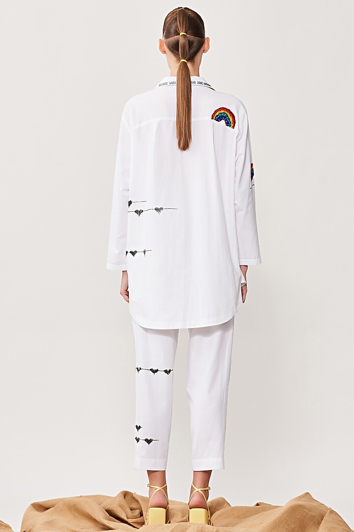 White Poplin Shirt by Shahin Mannan at Pernia's Pop Up Shop