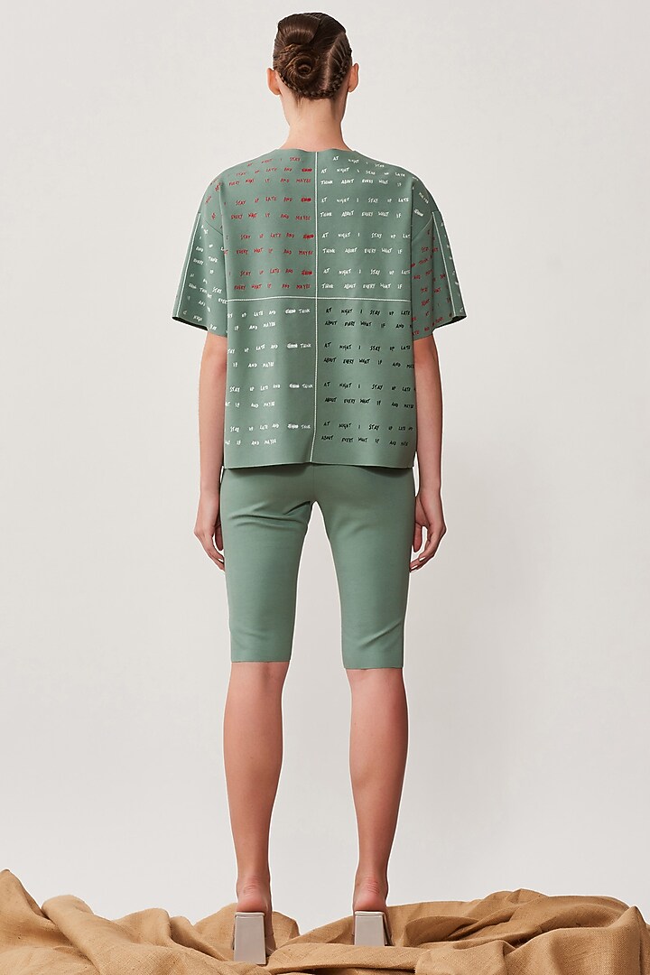 Sage Green Jersey Co-Ord Set by Shahin Mannan at Pernia's Pop Up Shop