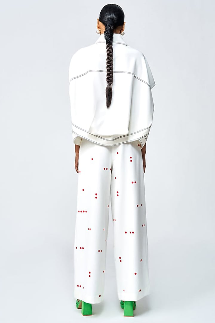 Ivory Double Crepe Co-Ord Set by Shahin Mannan at Pernia's Pop Up Shop