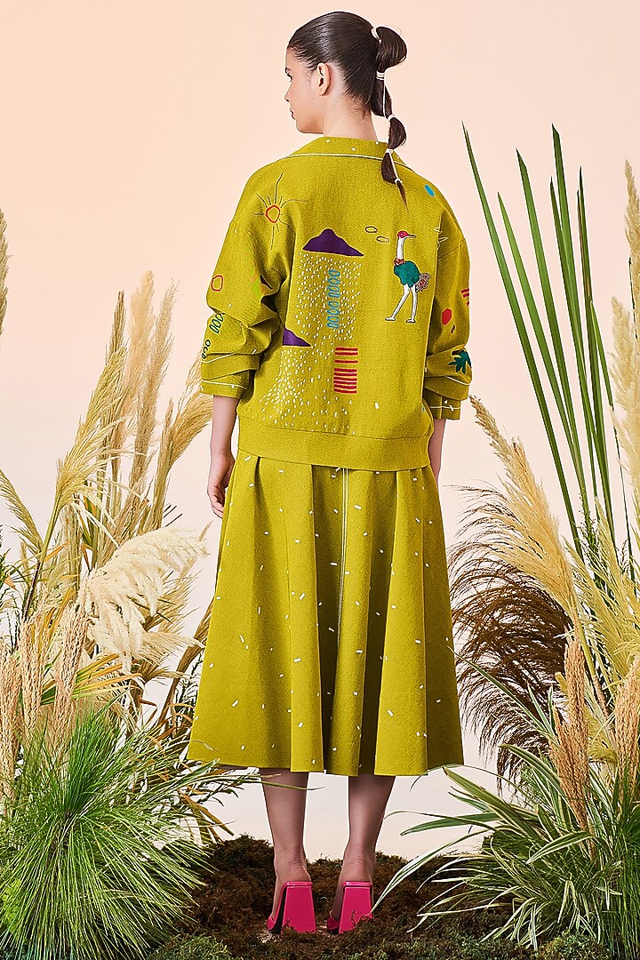 Bumblebee Embroidered Jacket Set by Shahin Mannan at Pernia's Pop Up Shop