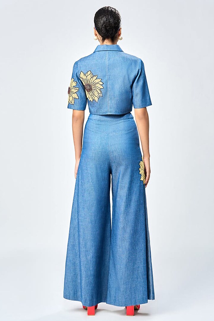 Steel Blue Denim Co-Ord Set by Shahin Mannan at Pernia's Pop Up Shop