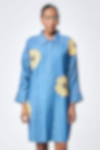 Steel Blue Denim Vacation Dress by Shahin Mannan at Pernia's Pop Up Shop
