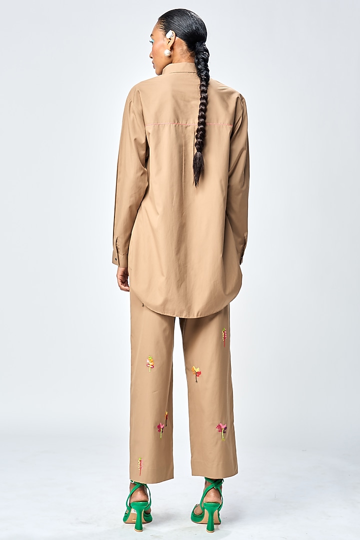 Mud-Colored Poplin Co-Ord Set by Shahin Mannan at Pernia's Pop Up Shop
