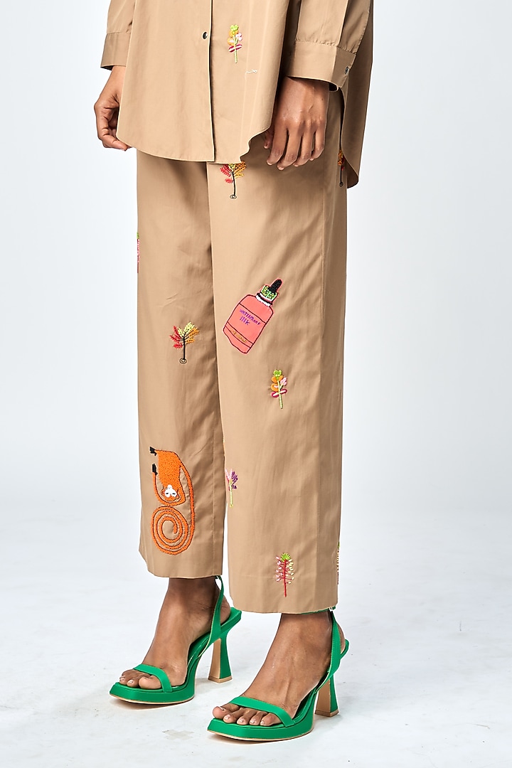 Mud-Colored Poplin Co-Ord Set by Shahin Mannan at Pernia's Pop Up Shop