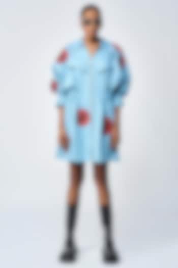 River Blue Denim Jacket Cocktail Dress by Shahin Mannan at Pernia's Pop Up Shop
