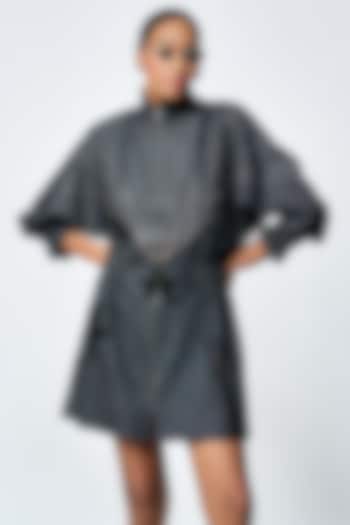 Black Denim Jacket Vacation Dress by Shahin Mannan at Pernia's Pop Up Shop