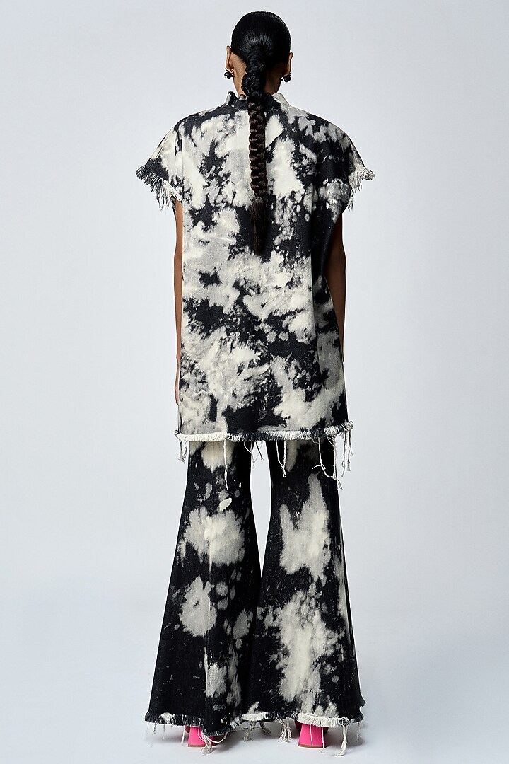 Grey Cloud Wash Thick Denim Co-Ord Set by Shahin Mannan at Pernia's Pop Up Shop