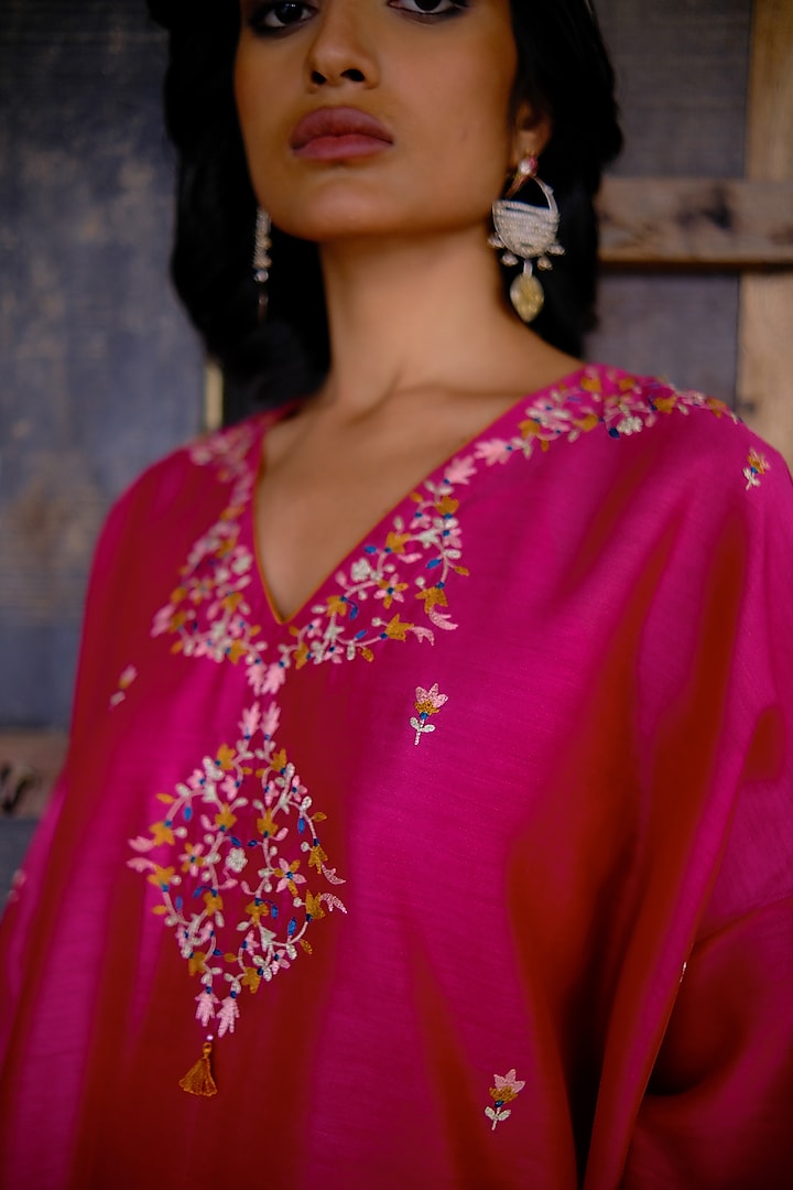 Fuschia Emi Kaftan Set