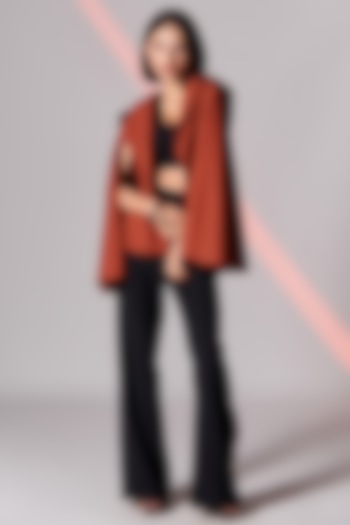 Rust Poly Blend Cape by S&N by Shantnu Nikhil at Pernia's Pop Up Shop