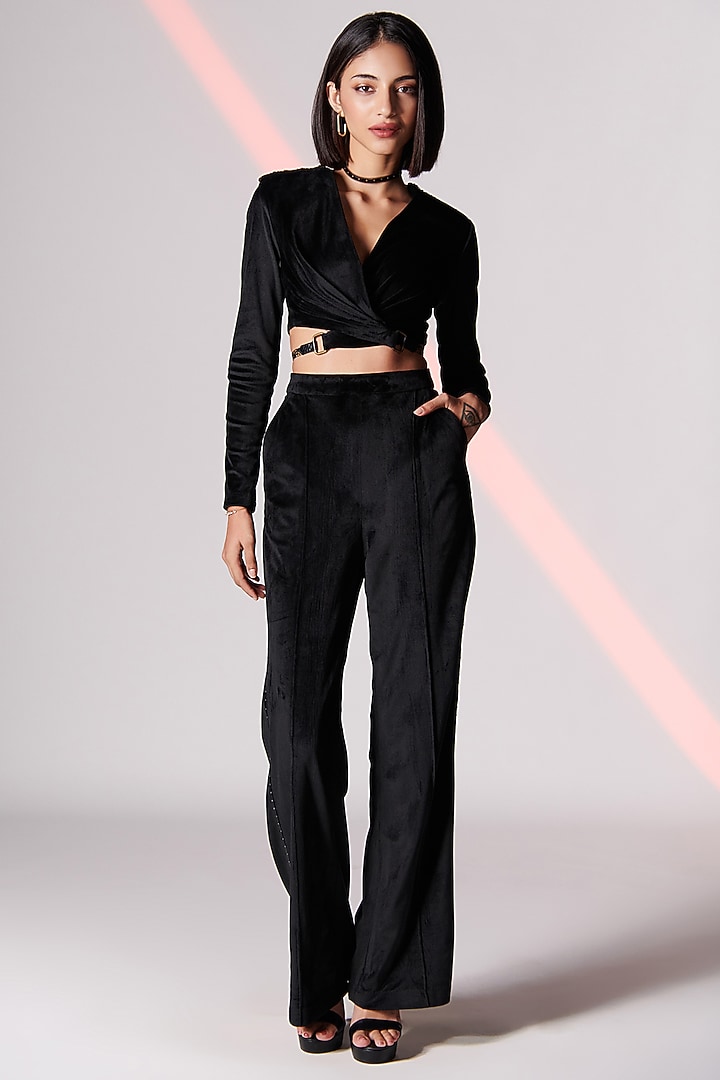 Black Velvet Pants by S&N by Shantnu Nikhil at Pernia's Pop Up Shop