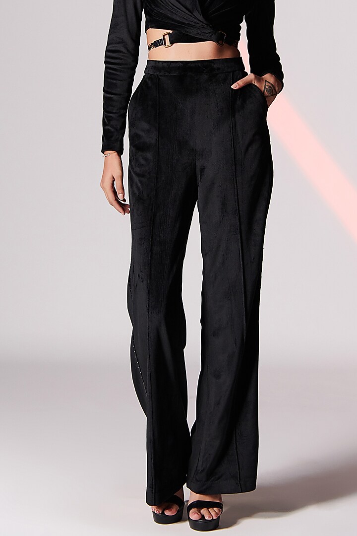 Black Velvet Pants by S&N by Shantnu Nikhil