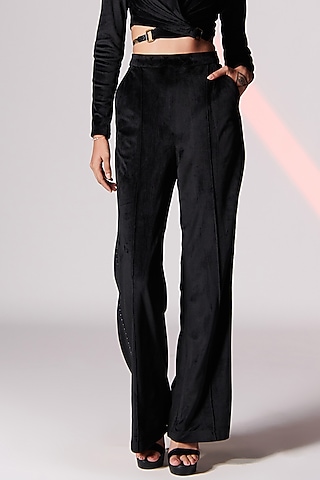 Black Velvet Pants by S&N by Shantnu Nikhil