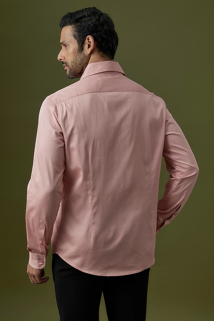 Pink Viscose & Lycra Shirt by S&N by Shantnu Nikhil Men at Pernia's Pop Up Shop