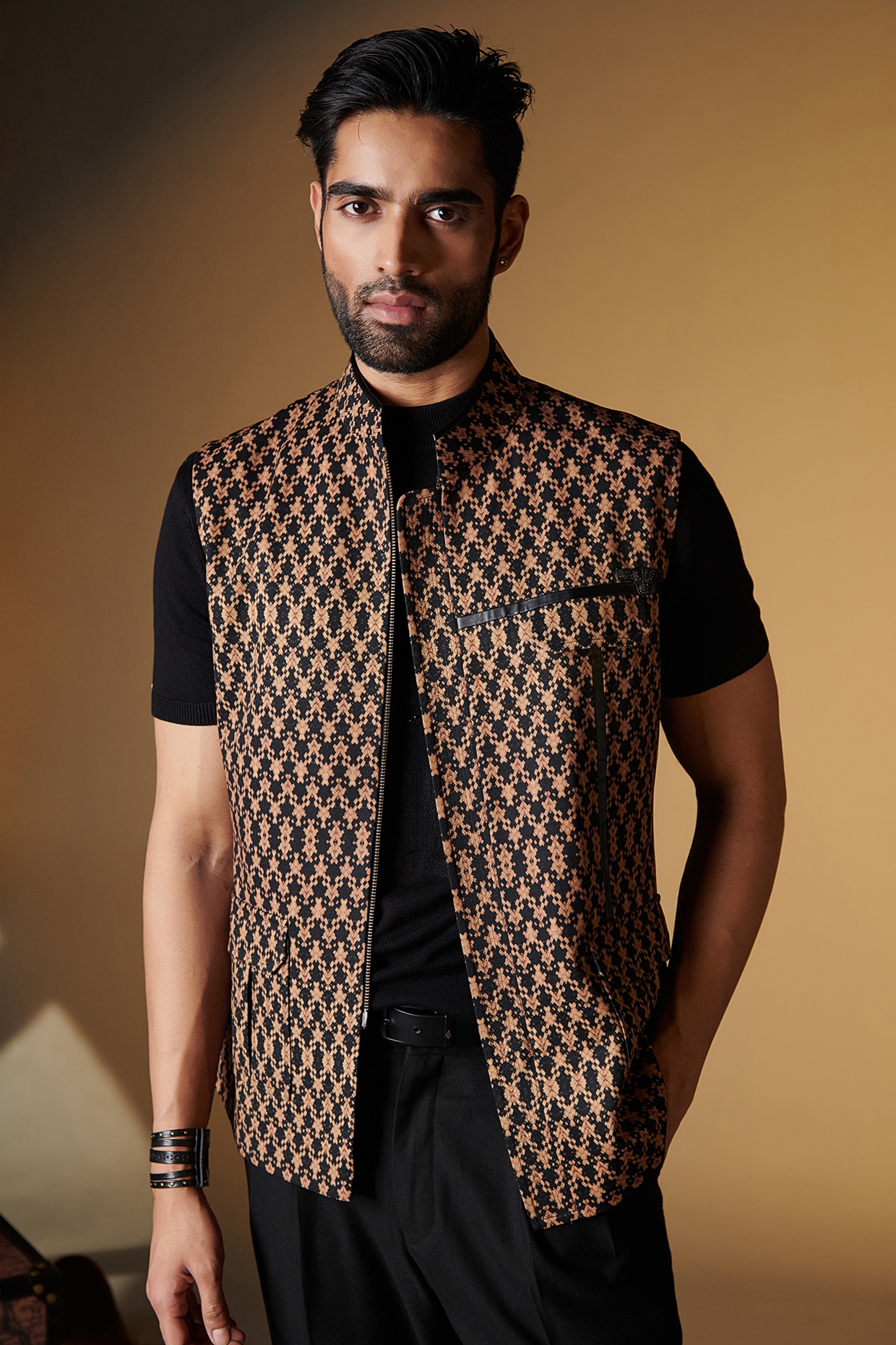 Mens shop printed waistcoat