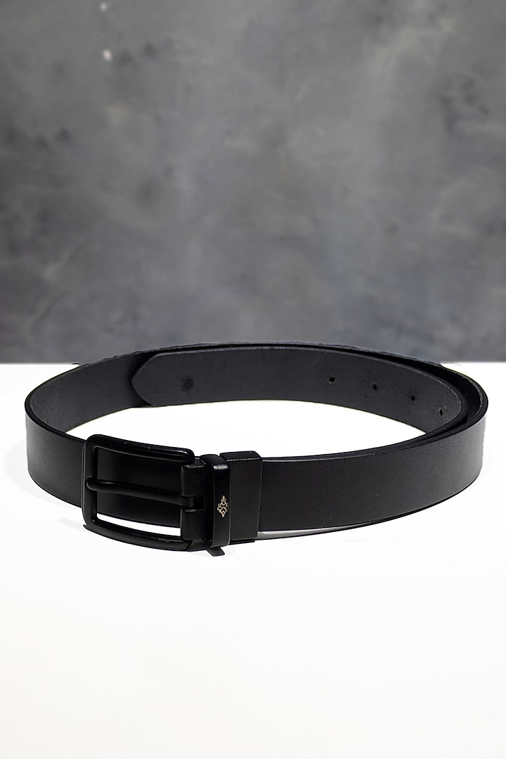 Black Leatherette Belt by S&N by Shantnu Nikhil Men
