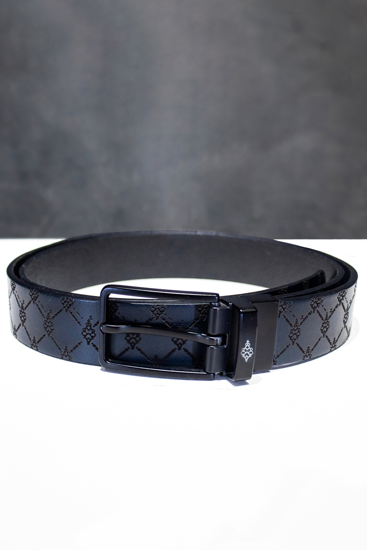 Navy Leatherette Belt by S&N by Shantnu Nikhil Men