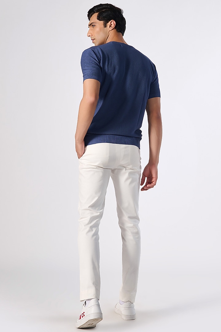 Blue Viscose T-Shirt by S&N by Shantnu Nikhil Men at Pernia's Pop Up Shop