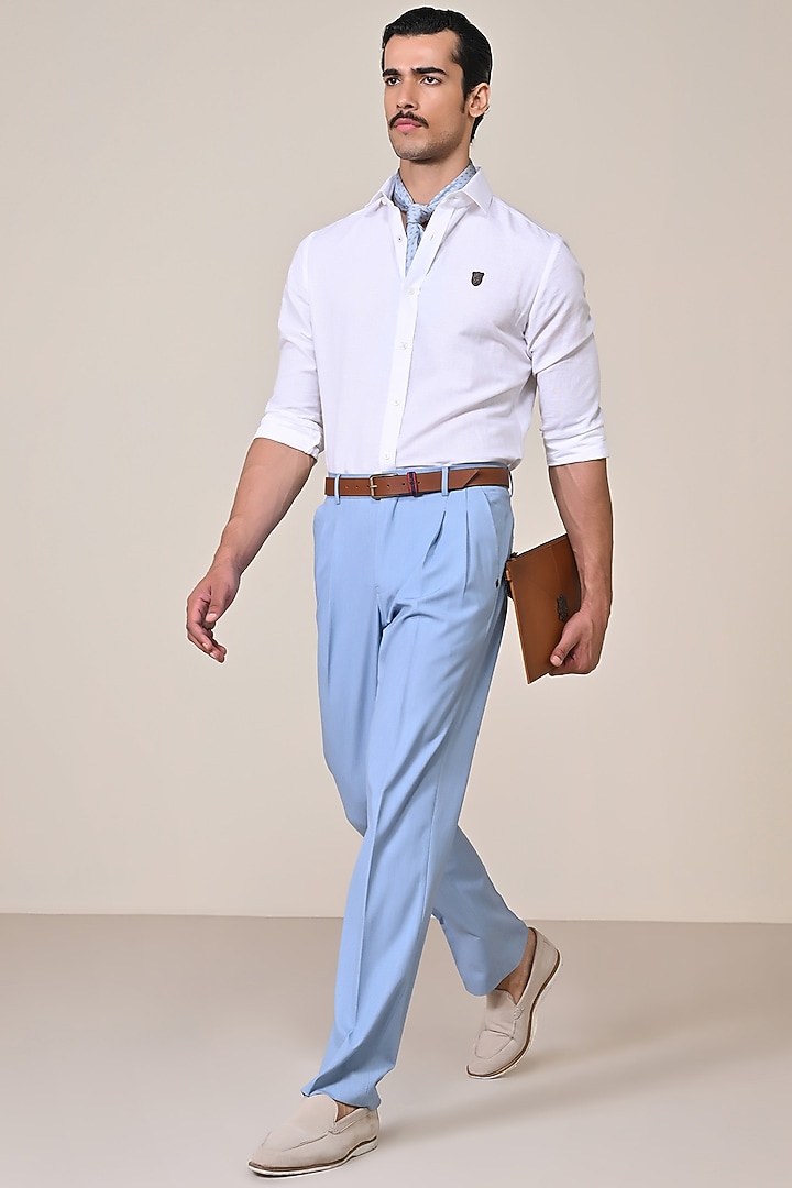 Off-White Linen Party Wear Shirt by S&N by Shantnu Nikhil Men at Pernia's Pop Up Shop