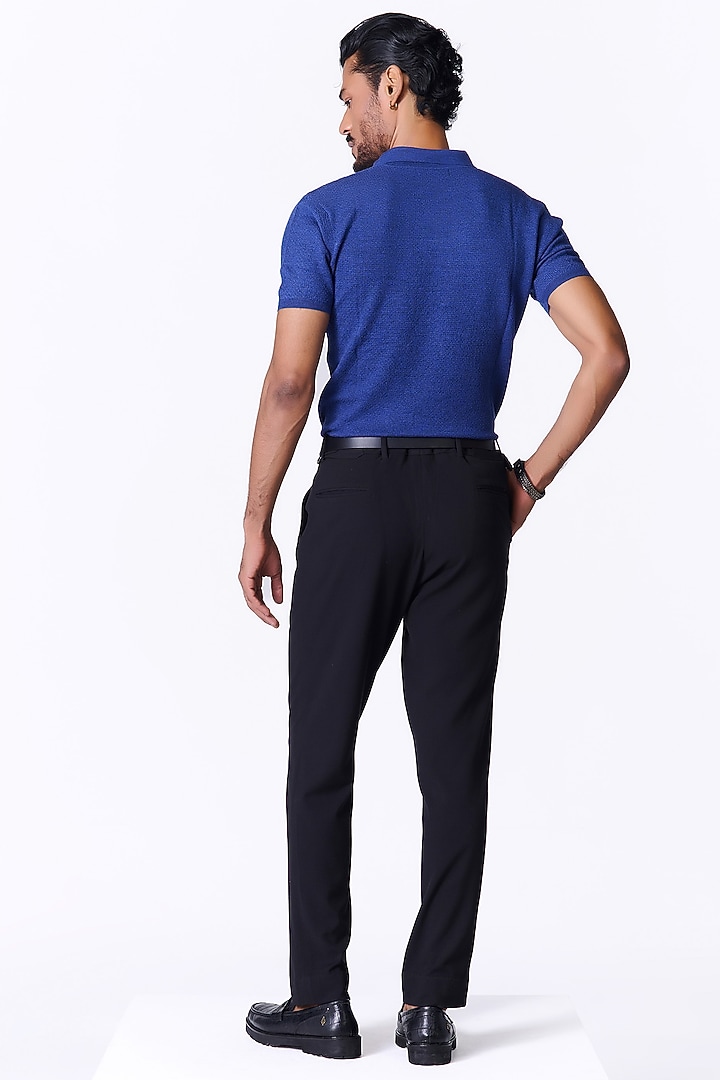 Navy Merino Wool T-shirt by S&N by Shantnu Nikhil Men at Pernia's Pop Up Shop