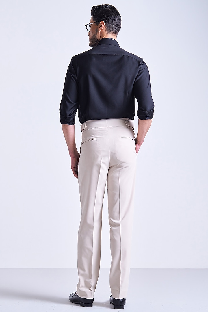 Black Rayon Blend Suiting Wedding Shirt by S&N by Shantnu Nikhil Men at Pernia's Pop Up Shop