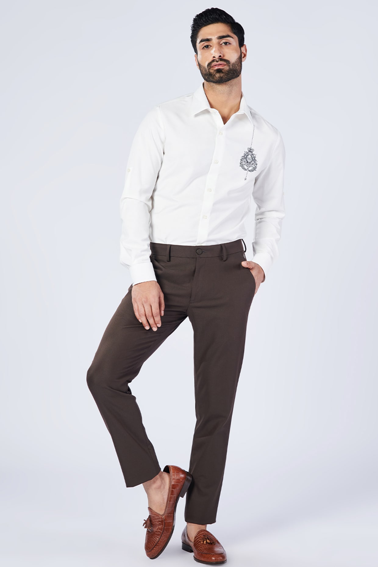 Buy Men Urban Fit Polyester Blend Trouser Online  Indian Terrain