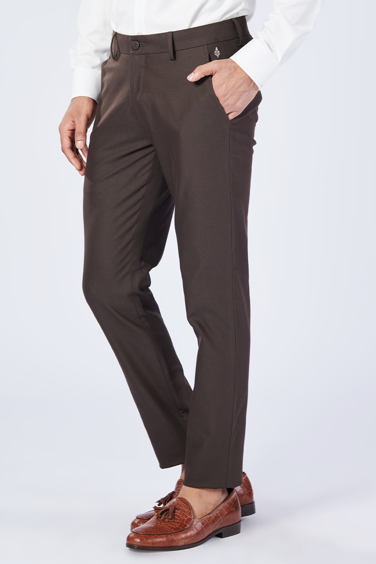 Buy Parx Beige Slim Fit Trousers for Men Online  Tata CLiQ