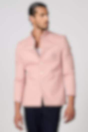 Pink Cotton Twill Bandhgala by S&N by Shantnu Nikhil Men at Pernia's Pop Up Shop